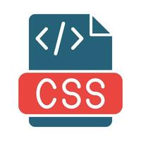 css vector glifo dos color icono para personal y comercial usar.