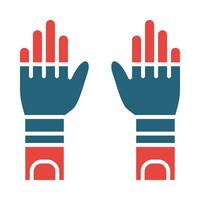 Gloves Vector Glyph Two Color Icon For Personal And Commercial Use.