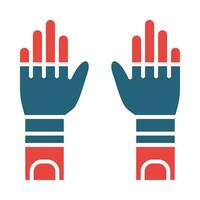 Gloves Vector Glyph Two Color Icon For Personal And Commercial Use.