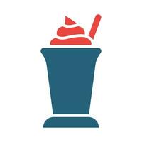 Sundae Vector Glyph Two Color Icon For Personal And Commercial Use.