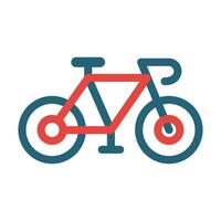 bicicleta vector glifo dos color icono para personal y comercial usar.