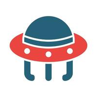 Ufo Vector Glyph Two Color Icon For Personal And Commercial Use.