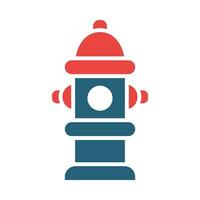 Hydrant Vector Glyph Two Color Icon For Personal And Commercial Use.