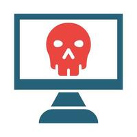 Game Over Vector Glyph Two Color Icon For Personal And Commercial Use.
