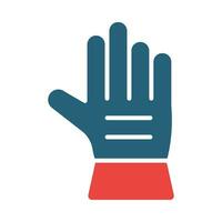 Glove Vector Glyph Two Color Icon For Personal And Commercial Use.