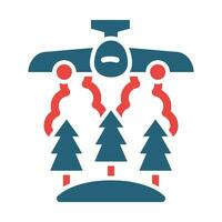 Plane Vector Glyph Two Color Icon For Personal And Commercial Use.