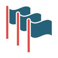 Flags Vector Glyph Two Color Icon For Personal And Commercial Use.