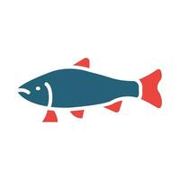 Trout Vector Glyph Two Color Icon For Personal And Commercial Use.