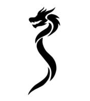 Illustration vector dragon of chinese dragon silhouette design for elements