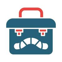 Baits Box Vector Glyph Two Color Icon For Personal And Commercial Use.