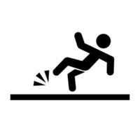 Simple stumbling person pictogram. Vector. vector