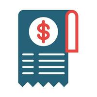 Bill Vector Glyph Two Color Icon For Personal And Commercial Use.
