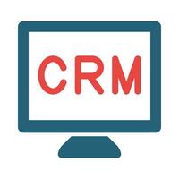 CRM Vector Glyph Two Color Icon For Personal And Commercial Use.