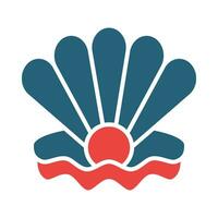 Clam Vector Glyph Two Color Icon For Personal And Commercial Use.