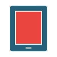 Tablet Vector Glyph Two Color Icon For Personal And Commercial Use.