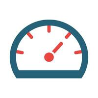 Speedometer Vector Glyph Two Color Icon For Personal And Commercial Use.