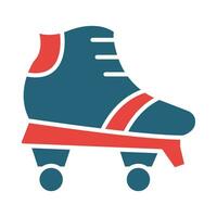 Roller Skate Vector Glyph Two Color Icon For Personal And Commercial Use.