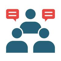 Forum Vector Glyph Two Color Icon For Personal And Commercial Use.