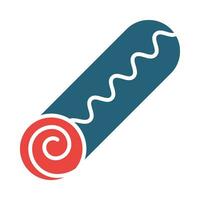 Roll Cake Vector Glyph Two Color Icon For Personal And Commercial Use.