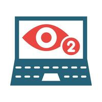 Views Vector Glyph Two Color Icon For Personal And Commercial Use.