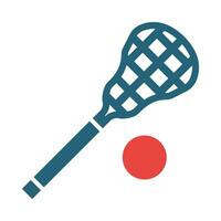 Lacrosse Vector Glyph Two Color Icon For Personal And Commercial Use.