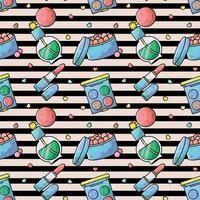 Make up and cosmetics vector seamless pattern