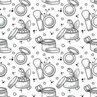 Make up and cosmetics vector seamless pattern