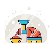 Meat chooper illustration vector