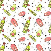 Keto diet seamless pattern vector