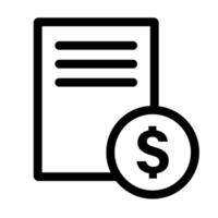 Simple financial document icon. Financial statement. Vector. vector