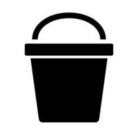 Bucket silhouette icon. Cleaning tool. Vector. vector