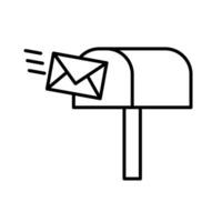 Mail in a post mailbox. Vector. vector