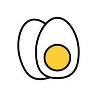 Boiled egg icon. Protein. Vector. vector