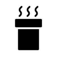 Chimney and smoke silhouette icon. Exhaust. Vector. vector