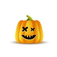 Halloween cartoon pumpkin vector