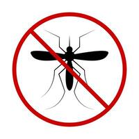 Mosquito warning icon. Beware mosquitoes. Vector. vector