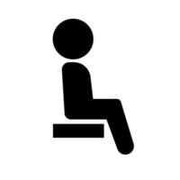 Sitting person icon. Waiting person. Vector. vector