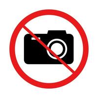 fotografía prohibido icono. No cámara permitido signo. vector. vector