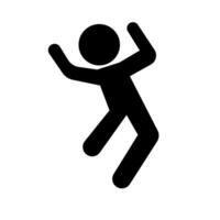 Jumping and happy person pictogram. Vector. vector