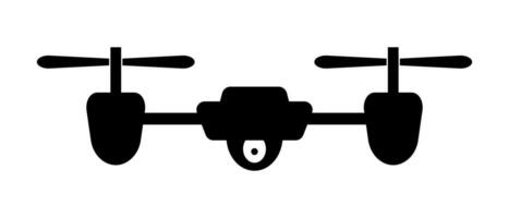 Drone silhouette icon. Reconnaissance aircraft. Unmanned aerial vehicle. Vector. vector
