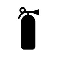 Fire extinguisher silhouette icon. Vector. vector