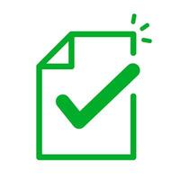 File icon with pop check mark. Vector. vector