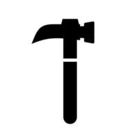 Simple nail hammer silhouette icon. Claw hammer silhouette. Vector. vector