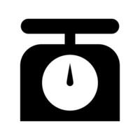 Black balance scale silhouette icon. Vector. vector