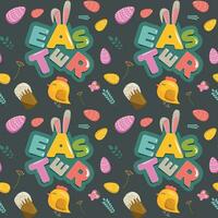 Holiday easter seamless pattern vector