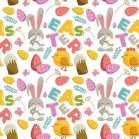 Holiday easter seamless pattern vector