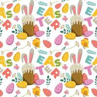 Holiday easter seamless pattern vector