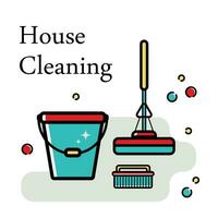 House cleaning vector illustration