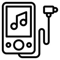 music player icon illustration for web app, etc vector