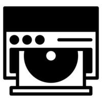 dvd player icon illustration for web app, etc vector